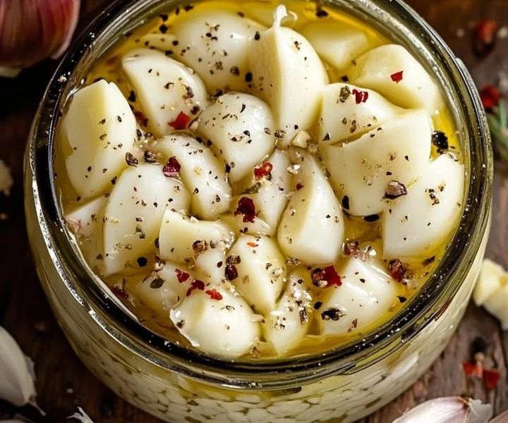 Ajo Marinado Casero