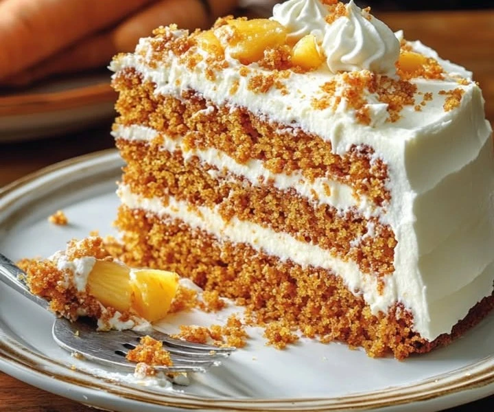 Pastel de zanahoria y piña casero