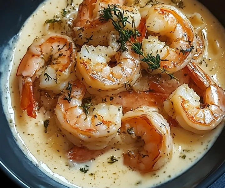 Espagueti Cremoso con Camarones y Toque de Parmesano