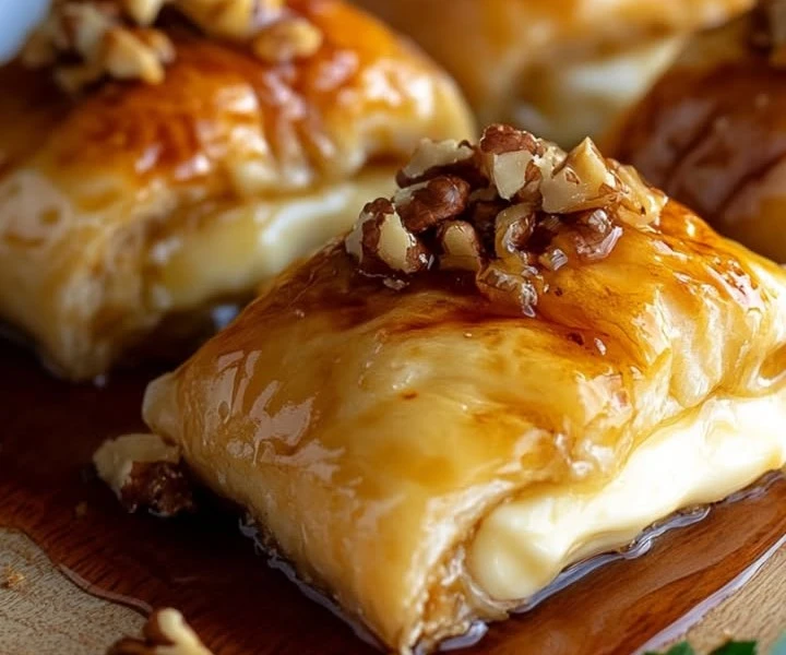 Hojaldres Rellenos de Queso Brie y Nueces Caramelizadas